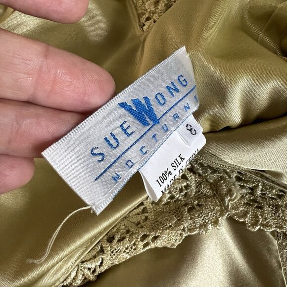 Sue Wong Nocturne Silk Beaded Lace Formal Maxi Gown Mermaid Women’s 8 - Picture 10 of 16